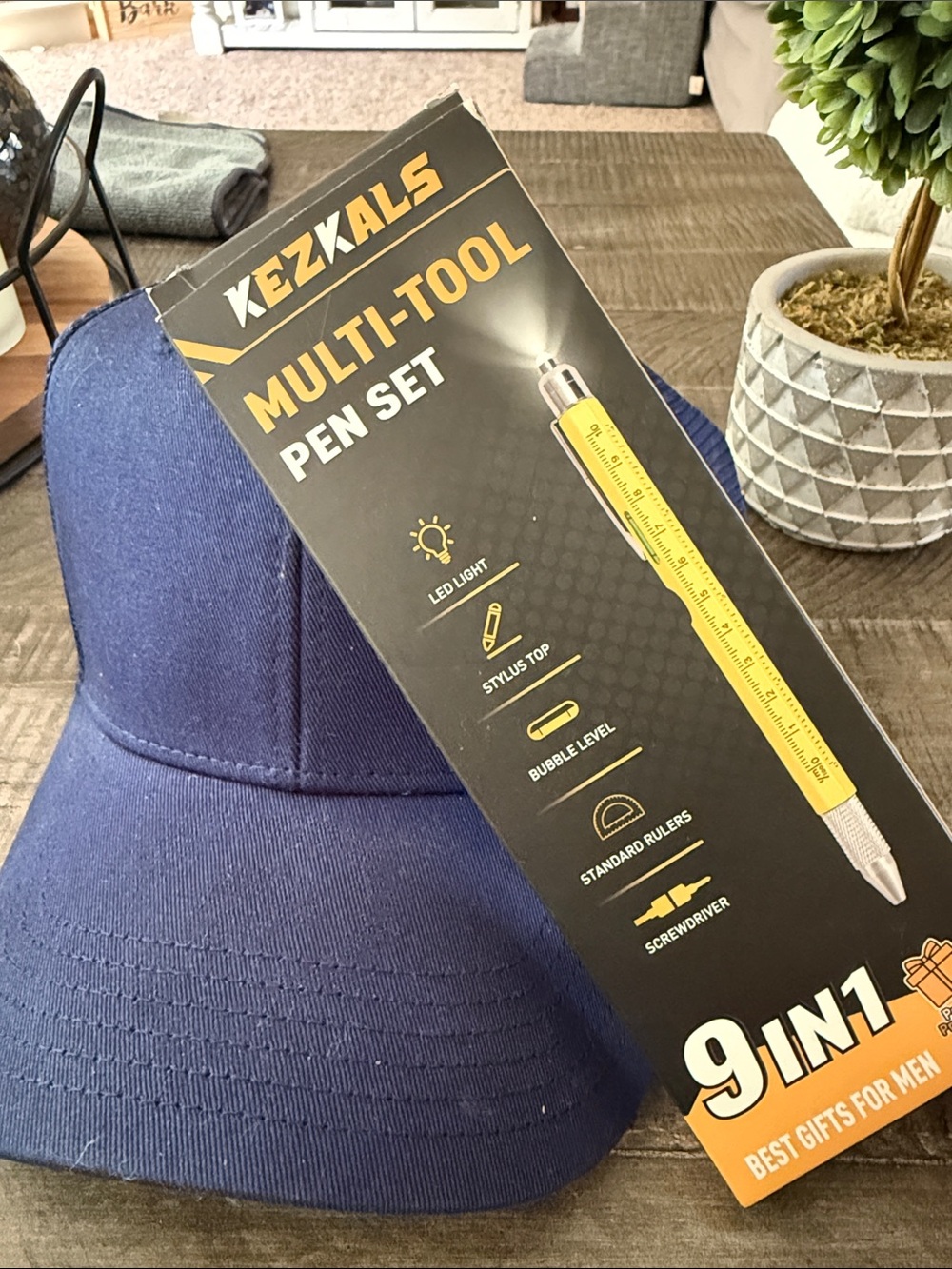 Pro Player Navy Blue Mesh Back Baseball Cap and Multi-Tool Pen Set - New!